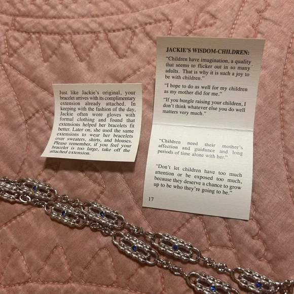 Jackie Kennedy Silver Paperclip Bracelet - Picture 3 of 6